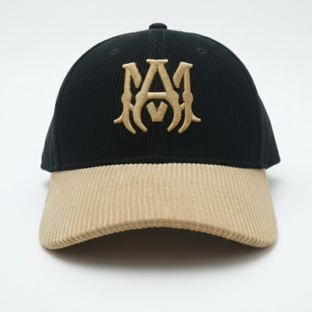 AMIRI Two-Tone MA Logo Cap – Black & Brown